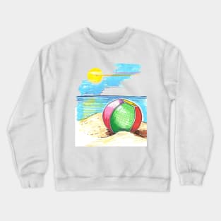 The ball on the beach Crewneck Sweatshirt